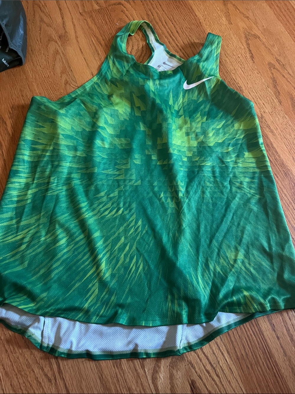 Nike Green and Yellow Racerback Athletic Tank